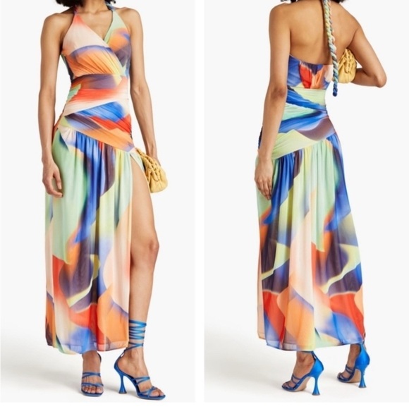 Nicholas Bristol Multicolor Halter Dress size 8 - Picture 3 of 15